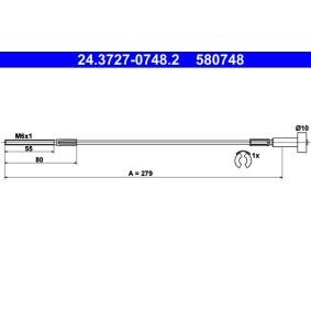 Handbremsseil 24.3727-0748.2 von ATE günstig für 17,07 € online kaufen