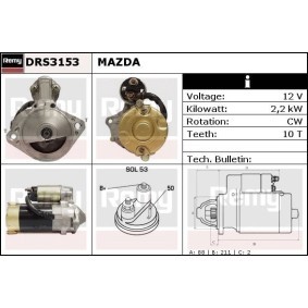 Anlasser für MAZDA von DELCO REMY