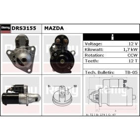 Anlasser für MAZDA von DELCO REMY