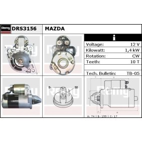 Anlasser für MAZDA von DELCO REMY