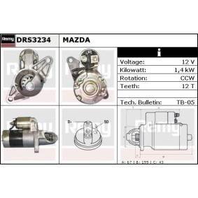 Anlasser für MAZDA von DELCO REMY