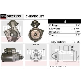 Anlasser DRZ5153 LOTUS von DELCO REMY