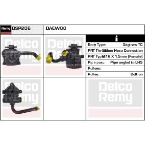 Achetez des Pompe de direction assistée DELCO REMY DSP206 à prix pour 132,28 €