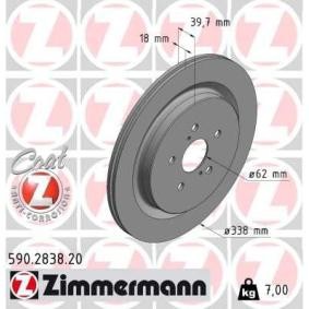 Bremsscheibe 590.2838.20 von ZIMMERMANN günstig für 78,48 € online kaufen