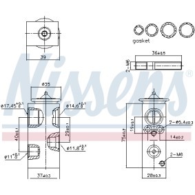 Compre Válvula de expansão do ar condicionado de NISSENS online para 208 I Hatchback (CA_, CC_) a preços moderados