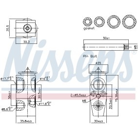Acquista Valvola espansione climatizzatore da NISSENS online per Tourneo Custom V362 Bus (F3) a prezzi moderati