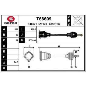Acquista Semiasse da EAI T68609 a buon mercato per soli 148,35 €