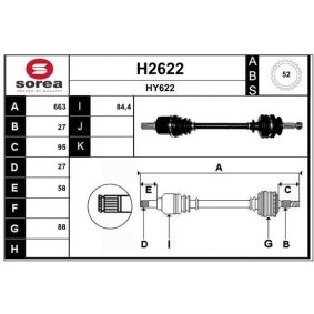 Antriebswelle H2622 von SNRA günstig für 264,34 € online kaufen