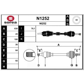 Antriebswelle N1252 von SNRA günstig für 203,66 € online kaufen