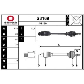 Acquista Semiasse da SNRA S3169 a buon mercato per soli 186,77 €