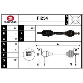 Acquista Semiasse da SERA FI254 a buon mercato per soli 230,83 €