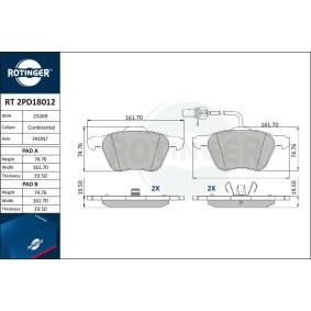 Bremsbeläge für SEAT von ROTINGER