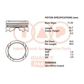 Kolben 100-07191 von IAP QUALITY PARTS günstig für 315,61 € online kaufen