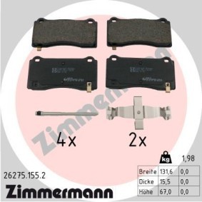 Compre Pastilhas de travão da ZIMMERMANN 26275.155.2 a um preço baixo por 62,89 €