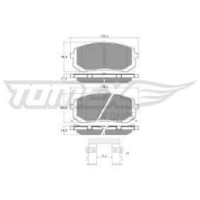 Acquista Pastiglie dei freni da TOMEX brakes online per Niro II (SG2) a prezzi moderati
