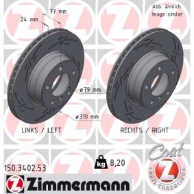 Bremsscheibe 150.3402.53 von ZIMMERMANN günstig für 120,35 € online kaufen