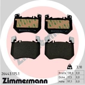 Compre Pastilhas de travão de ZIMMERMANN online para Classe S Sedan (Z223) a preços moderados