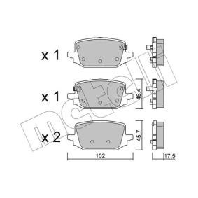 Compre Pastilhas de travão da METELLI 22-1366-0 a um preço baixo por 24,86 €
