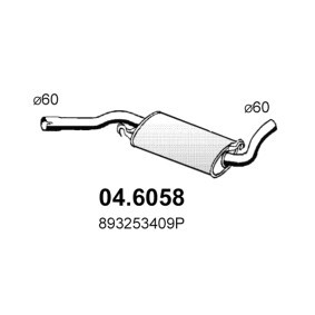 Compre Panela de escape central da ASSO 04.6058 a um preço baixo por 291,54 €