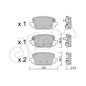 Bremsbeläge 822-1366-0 von CIFAM günstig für 80,83 € online kaufen