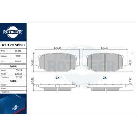Bremsbeläge RT 1PD24990 von ROTINGER günstig für 47,87 € online kaufen