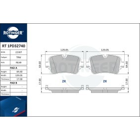 Köp Bromsbelägg av ROTINGER RT 1PD32740 till det låga priset 828,89 kr