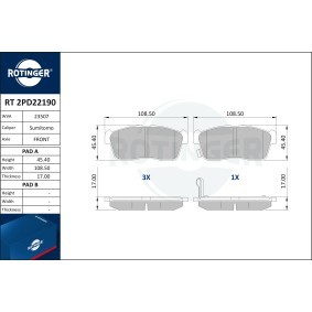 Bremsbeläge für SUZUKI von ROTINGER