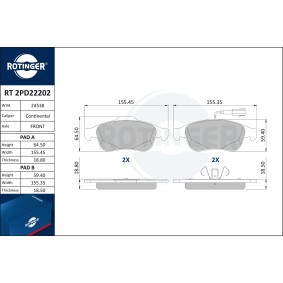 Bremsbeläge für ALFA ROMEO von ROTINGER