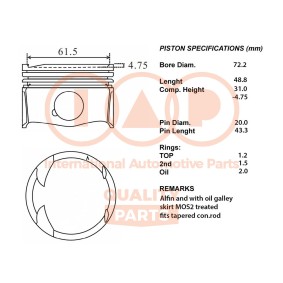 Kolben 100-29020 von IAP QUALITY PARTS günstig für 315,61 € online kaufen