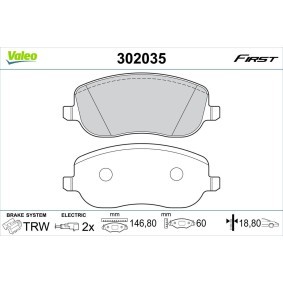 Bremsbeläge 302035 von VALEO günstig für 34,52 € online kaufen