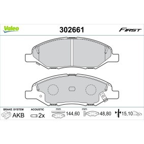 Bremsbeläge 302661 von VALEO günstig für 26,11 € online kaufen