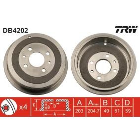 Acquista Tamburo freno da TRW DB4202 a buon mercato per soli 48,00 €