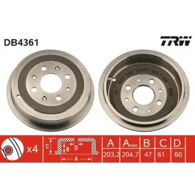 Acquista Tamburo freno da TRW DB4361 a buon mercato per soli 46,21 €