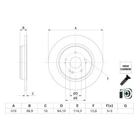 Compre Discos de freno de BOSCH online para e (ZC7) a precios moderados