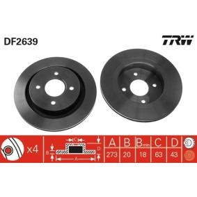Acquista Disco freno da TRW DF2639 a buon mercato per soli 36,08 €