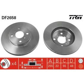 Bremsscheibe DF2658 GREAT WALL von TRW