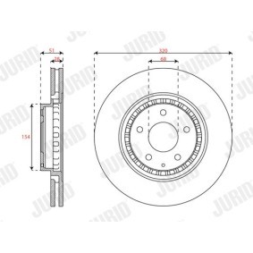 Bremsscheibe 563714JC von JURID günstig für 60,36 € online kaufen