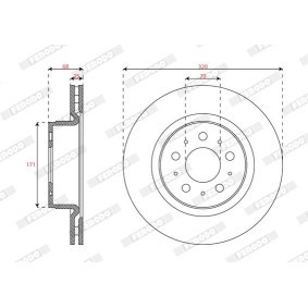 Compre Disco de travão da FERODO DDF3015C a um preço baixo por 56,55 €
