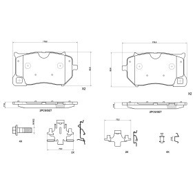 Compre Pastilhas de travão da BREMBO P 86 036 a um preço baixo por 87,34 €