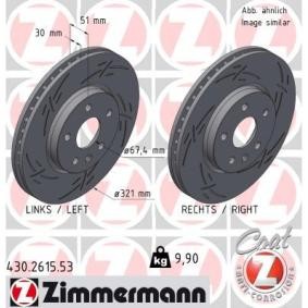 Bremsscheibe 430.2615.53 von ZIMMERMANN günstig für 134,86 € online kaufen