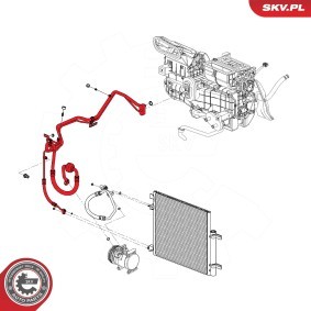 Hochdruck- / Niederdruckleitung, Klimaanlage 43SKV590 CHEVROLET von ESEN SKV