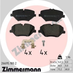 Acquista Pastiglie dei freni da ZIMMERMANN online per X2 (U10) a prezzi moderati
