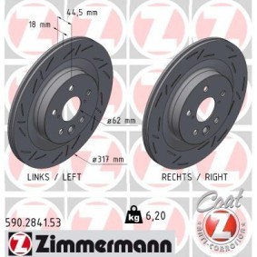 Bremsscheibe 590.2841.53 von ZIMMERMANN günstig für 113,76 € online kaufen