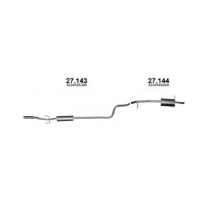 Mittelschalldämpfer für PEUGEOT von IZAWIT