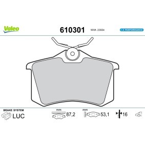 Bremsbeläge 610301 von VALEO günstig für 22,12 € online kaufen