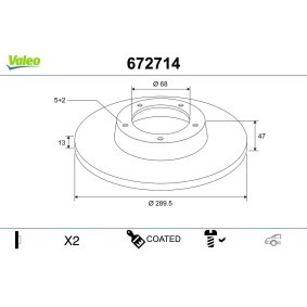 Bremsscheibe 672714 von VALEO günstig für 67,95 € online kaufen