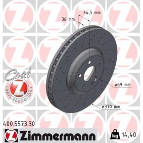 Compre Discos de travão de ZIMMERMANN online para Classe S Cabrio (A217) a preços moderados