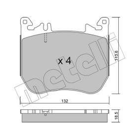 Compre Pastilhas de travão de METELLI online para Classe S Sedan (Z223) a preços moderados