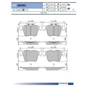 Bremsbeläge FO 280081 von FOMAR Friction günstig für 23,14 € online kaufen