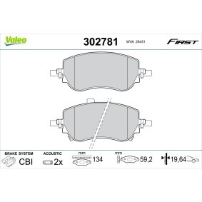 Compre Pastillas de freno de VALEO online para New 500 Cabrio (332) a precios moderados